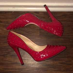 Spicy Red studded heels!